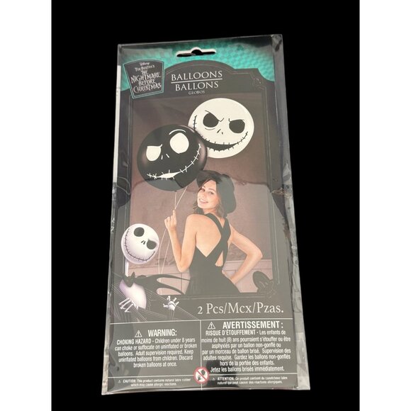 Disney Tim Burton's The Nightmare Before‎ Christmas 2 Pc Balloons 24in - NEW - Picture 1 of 1